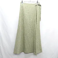 ◇ nano universe ナノ ユニバース ロング丈 フレア スカート サイズF カーキ系 レディース E  【1406050092825】