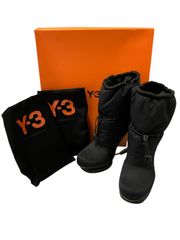 ワイスリー Y-3 ミドルブーツ ナイロン クリアヒール 黒 サイズ23.0cm レディース