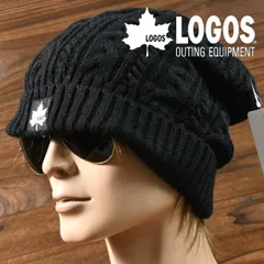 LOGOS ロゴス ニット帽 ニットキャップ ワッチキャップ 帽子 NEK メンズ レディース ブランド おしゃれ ケーブル アウトドア キャンプ ニット生地 LS6RH207Z 7986982 (ブラック)のサムネイル
