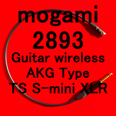 mogami 2893 Guitar Bass Wireless AKG Type Cable TSフォン S ⇒ mini XLR
