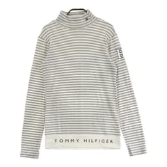 サイズ：L TOMMY HILFIGER GOLF トミー ヒルフィガーゴルフ  ハイネック 長袖Tシャツ ボーダー柄 グレー系 [240101540535] ゴルフウェア レディース ストスト