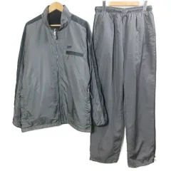 プーマ PUMA ANCESTRESS NORTH SEA ヒットユニオン 大きいサイズ セットアップ 裏起毛 フリース リバーシブルジャケット パンツ スポーツウエア ナイロン ジップアップ ロゴ刺繡 サイドライン LL グレー ブラック IBO78 X