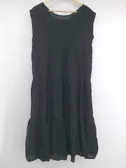 ◇ mystic ミスティック ティアード ノースリーブ ロング ワンピース サイズF ブラック レディース P  【中古】 【1305060000120】