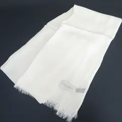 #ae ジョルジオアルマーニ GIORGIO ARMANI ショール ストール マフラー オフホワイト イタリア製 イタリー 未使用 946023 k01