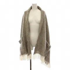 ラプアン カンクリ LAPUAN KANKURIT ショール ウィズ ポケット ストール グレージュ ホワイト /YM ■OF