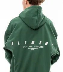 表地新品 タグ付き エレメント ジップ ジャケット フーディ 緑 オーバーサイズ