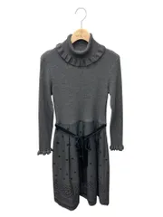 ギャラリービスコンティ 1498561 ニットワンピース 2 グレー フラワー ITC07LD0K54C