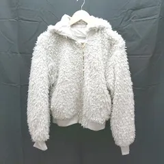 ◇ earth music&ecology 脱着フード リバーシブル ナイロン ボア 長袖 ジャケット フリーサイズ ライトグレー レディース E  【1303290013392】