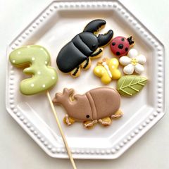 着色料不使用　数字付き昆虫セット