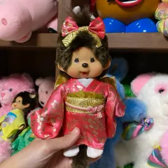 【希少】monchhichi着物 2体セット Monchhichi stuffed toy boy and girl 2-type set Japan kimono