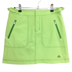 【超美品】アディダス スカート ライトグリーン ストレッチ インナーパンツ付　 レディース M/M ゴルフウェア サンプル品 adidas