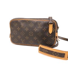ルイヴィトン ショルダーバッグ ポシェット レザー 本革 PVC 茶 ブラウン brown LOUIS VUITTON