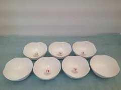 【未使用】ヤマザキ 春のパン祭り 白いサラダボウル 7個セット アルクフランス社製