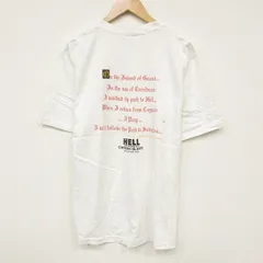 L/古着 All Sport 半袖 ビンテージ Tシャツ メンズ 90s デビル メッセージ コットン クルーネック 白 ホワイト 25sep16 中古