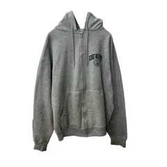 Champion ロゴスウェット ジップパーカー L ライトグレー チャンピオン ジップアップ ビッグサイズ 古着卸 アメリカ仕入 a708-5536