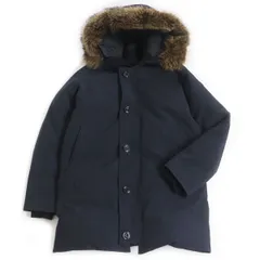 極美品□MONCLER/モンクレール POLA GIUBBOTTO ロゴワッペン ラクーンファー フーデッド WZIP ダウンジャケット/コート ネイビー 1 正規品のサムネイル