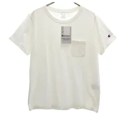 Champion チャンピオン 未使用 半袖 製品洗い加工 Tシャツ XL ホワイト ポケT レディース 古着