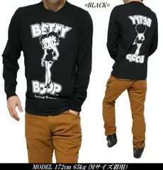 ベティーブープ tシャツ ベティちゃん 服 長袖tシャツ メンズ ベティー グッズ ベティ・ブープ Tシャツ ロンT モノクロ/セクシー 長袖 通販 ブラック キャラクター betty boop ビッグサイズ サイズM-L-XL-XXL