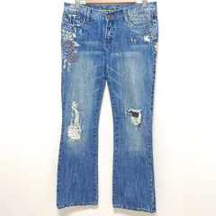 絶妙なダメージ加工◎【Abercrombie&Fitch】アバクロンビー＆フィッチ デニム パンツ ジーンズ ジーパン ズボン ダメージ ブーツカット カジュアル タウンユース デイリーユース 秋冬 レディース w30 /M20947ja