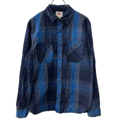 Levi's 長袖 チェックシャツ S ブルー リーバイス チェック柄 格子柄 長袖シャツ トップス 古着卸 アメリカ仕入 a709-6030