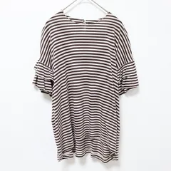 SACRA サクラ カットソー トップス ボーダー フリル a897416