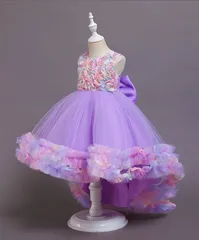 ドレス 子供 ロングドレス フィッシュテール　キッズ フォーマルドレス パーティードレス 子供リボンドレス チュールスカート 結婚式 発表会 YINA787