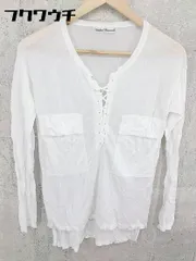 ◇ URBAN RESEARCH アーバンリサーチ 薄手 ニット レースアップ 長袖 セーター サイズFREE ホワイト レディース 【中古】 【1002802349317】