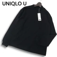 【新品 22AW】 UNIQLO U ユニクロ ユー ルメール 長袖 モックネック プルオーバー Tシャツ Sz.M　メンズ 黒 未使用