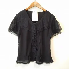 #snc インゲボルグ INGEBORG シャツ・ブラウス 11 黒 半袖 レース フリル リボン シースルー レディース [834589]のサムネイル
