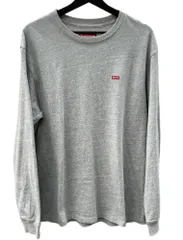 シュプリーム SUPREME Small Box Logo L/S Tee スモール ボックス ロゴ クルーネック ロング スリーブ Tシャツ 灰 ロンT ロゴ グレー Mサイズ 104MT-1317