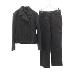 A.P.C (アーペーセー) ダブルブレスト ジャカードセットアップ テーラードジャケット スラックス パンツ レディース グレーのサムネイル
