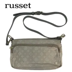 ラシット russet モノグラム柄 ナイロン ショルダーバッグ 斜め掛け グレー ベージュ