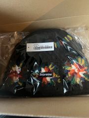 supreme crochet beanie black