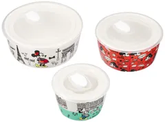 【数量限定】キャニスター ディズニー ミッキー&フレンズ レンジパック 前畑(Maebata) 3個組 セット 電子レンジ対応 ギフト プレゼント 専用箱入り 51911