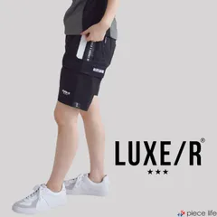 【2025春夏新作】ラグジュ ゴルフ LUXE/R GOLF ストレッチ布帛カーゴショーツ パンツ ボトムス ショートパンツ ハーフパンツ 短パン ストレッチ メンズ レディース ユニセックス スポーツ ジョギング ブラック M L XL 46031
