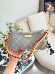 【今日特価】LV Double Zipper Mahjong Bag [Denim Grey 25cm] | LV ダブルジッパー マージャンバッグ デニムグレー 25cm