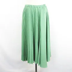 アメリカンホリック AMERICAN HOLIC スカート ボトムス ロング丈 マキシ丈 プリーツ ランダム アシンメトリー イージー F グリーン ※EKM