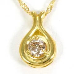 K18YG　ネックレス　NECKLACE　ブラウンダイヤ　0.1　総重量約1.1g　約42cm