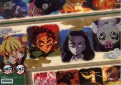 【中古】クリアファイル 伊之助＆禰豆子＆炭治郎＆善逸 ランチョンマットケース 06 「鬼滅の刃 無限列車編・遊郭編 キャラクター絵巻カフェ in ufotable Cafe×マチ★アソビCAFE 終ノ巻」