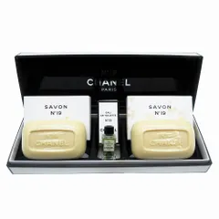 未使用品 CHANEL シャネル Savon N°19 セット 石鹸2個・オードトワレ4.5ml 石けん 香水 【中古】