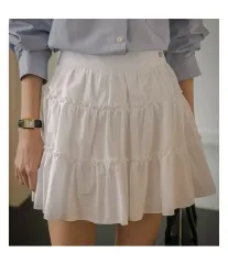 ノウバーガー ティアード フリル スカート 白 s サイズ