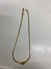 美品 ニナリッチストーン付きネックレス　A583