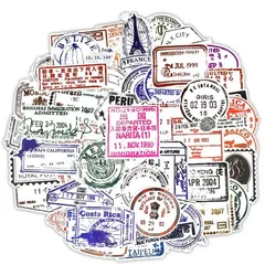 新品未使用 送料無料 スタンプ ステッカー ヴィンテージシール セット スーツケース トランク  バイク 自転車 車 猫 パソコン スマホ ヘルメット 旅行用品 目印 トラベル デコレーション おしゃれ ビンテージ風 ヴィンテージ風 レトロ感