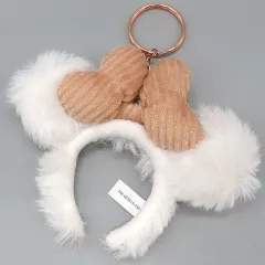 【中古】キーホルダー ミニーマウス(ホワイト/リボンピンクブロンド) カチューシャキーチェーン 「ディズニー」 東京ディズニーリゾート限定