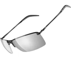 [Kindpack]偏光スポーツサングラス変色調光偏光グラス昼夜兼用・超軽量メタルUV400紫外線カットレディースメンズサングラス運転用ドライブ/野球/自転車/夜釣り/ランニング/ゴルフ