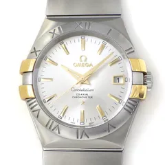 オメガ OMEGA 腕時計 コンステレーション 35mm 123.20.35.20.02.004 クロノメーター デイト 裏スケ 夜光インデックス 夜光針 サンレイ シルバー文字盤 SS K18YG 自動巻き 【箱・保付き】 【中古】のサムネイル