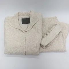 ◇ ⊇◎ UNTITLED アンタイトル ツイード生地 ジャケット タイトスカート サイズ2 ベージュ レディース E  【1412090003264】