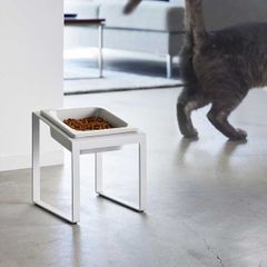 新品 ペット用フードボウル 山崎実業 tower タワー ペットフードボウルスタンド 斜めハイタイプ 10035 ホワイト【SPORTUS】※沖縄発送不可