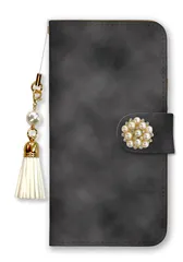 Galaxy S21 5G SC-51B SCG09 ケース 手帳型 ギャラクシーS21 スマホケース ビジュー パール デコ ストラップ付  おしゃれ 無地 大人 可愛い エレガント ブランド グリーン ブルー カラー09