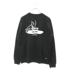 UNIFORM EXPERIMENT (ユニフォームエクスペリメント) 23SS JAZZY CREWNECK SWEAT クルーネック スウェットトレーナー ブラック UE-230002のサムネイル